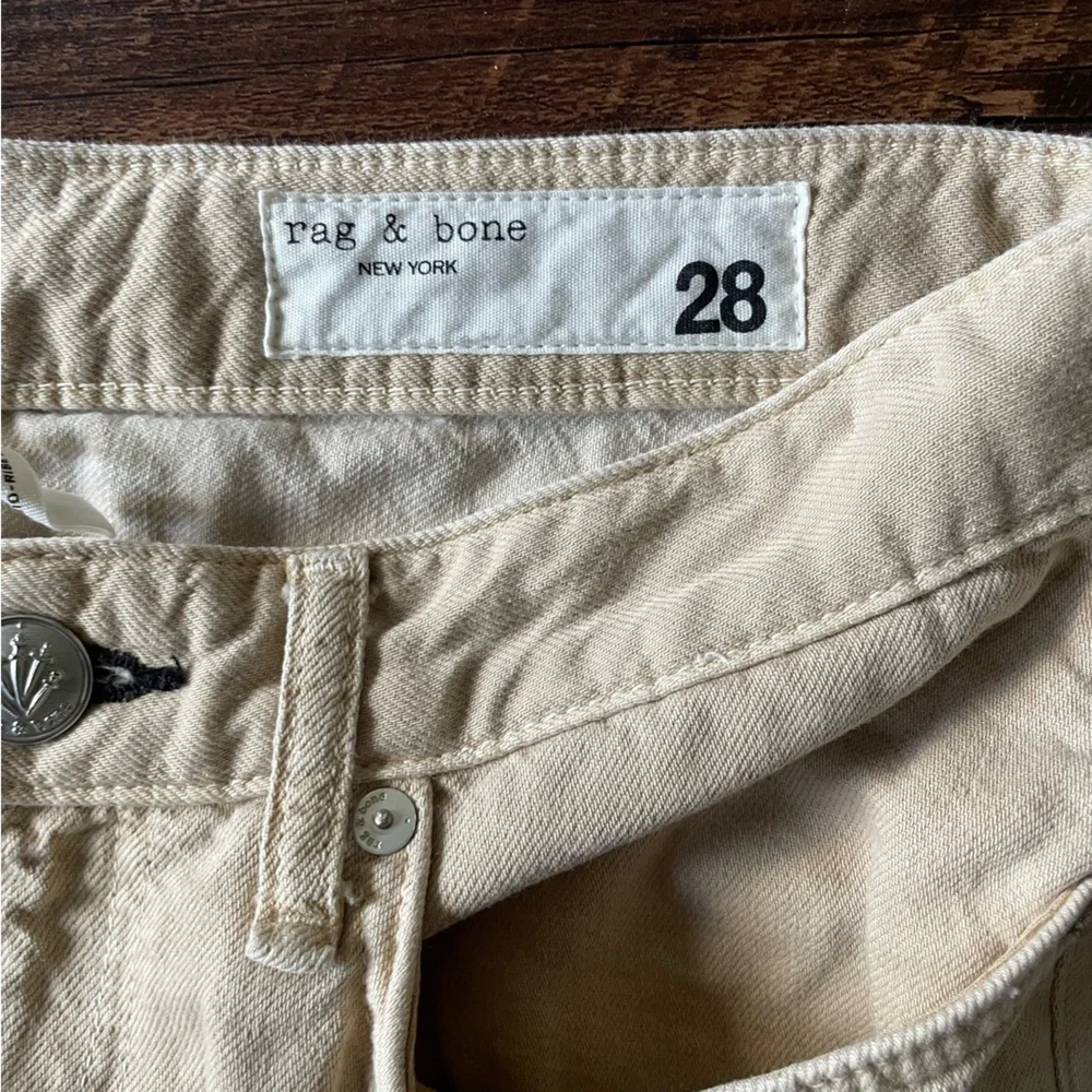 RAG & BONE Featherweight Logan Wide-Leg Jean in Beige- women’s 28” - Picture 4 of 10